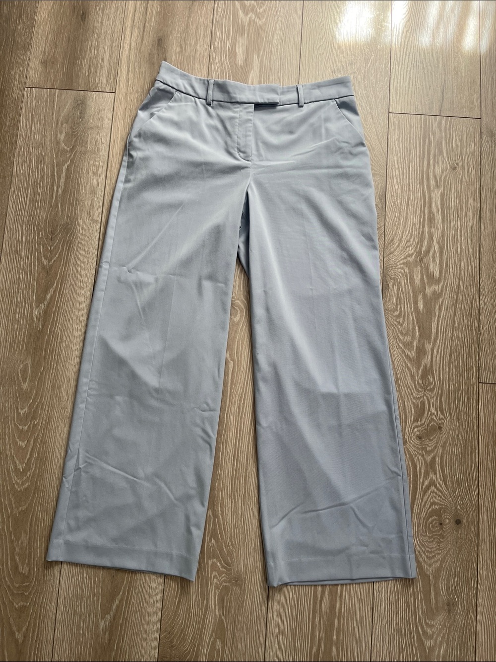 Express Women's Editor Relaxed Fit Trouser in Light Blue,